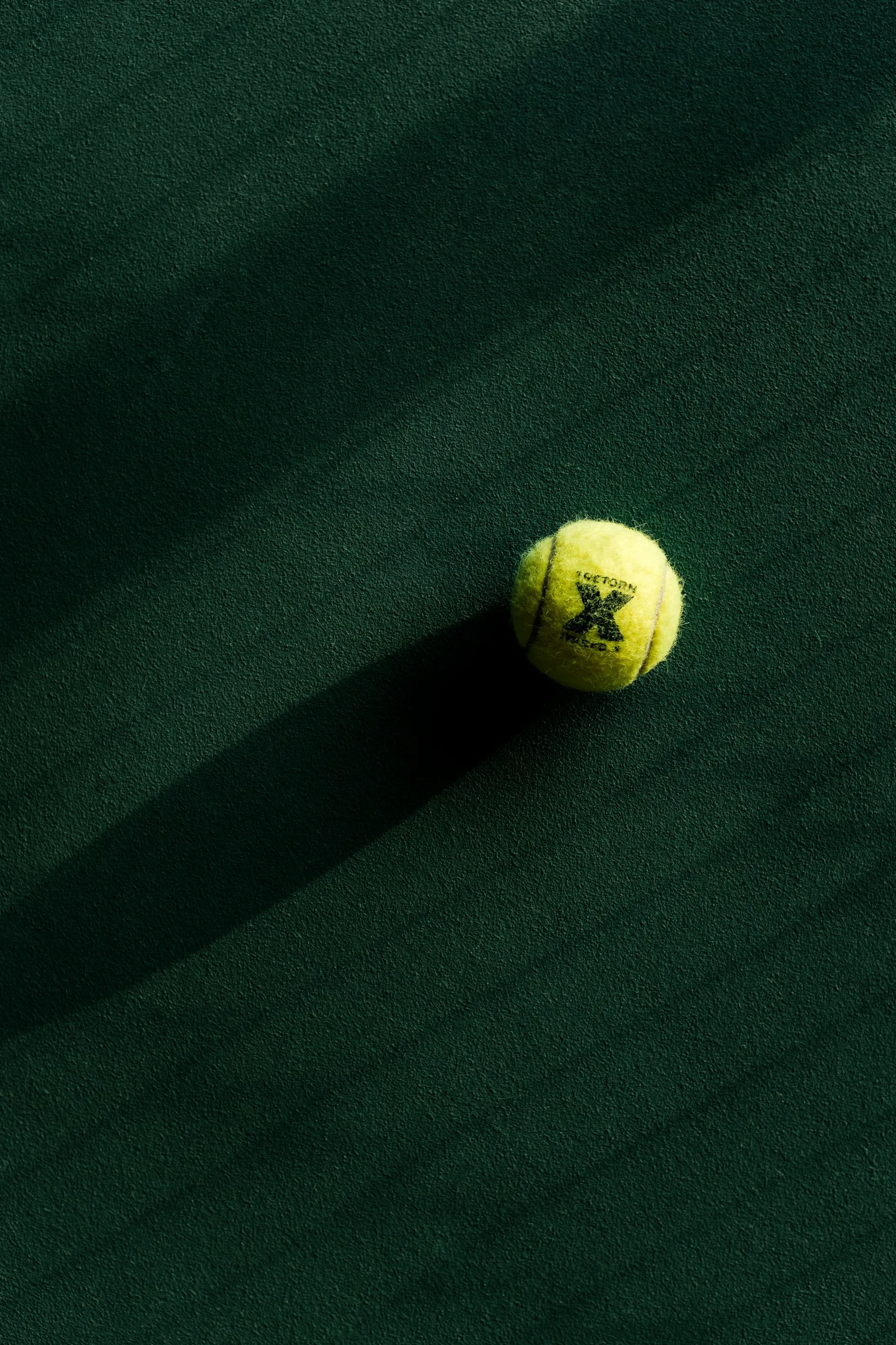 Padel ball on the court